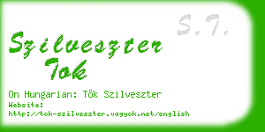 szilveszter tok business card